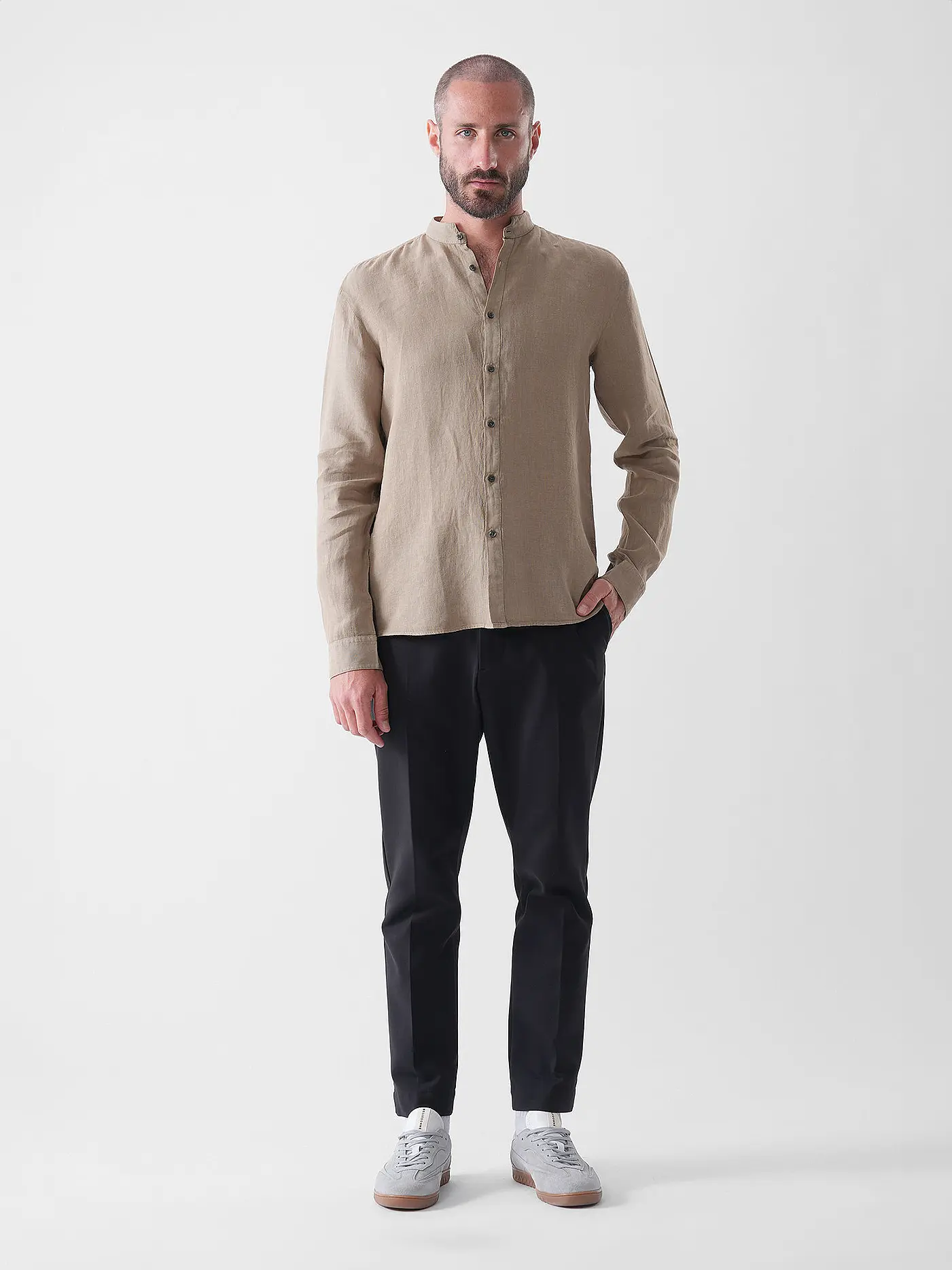 HUGO | Leinenhemd Slim Fit ELVORY | braun
